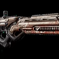 Modern science fiction submachine gun 3d model