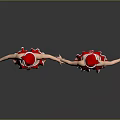 Woman In Santa Costume With Strapless Top White Skirt High Heels Front Back View