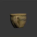 Handcrafted Traditional Earthenware Mug With Intricate Floral Patterns And Curved Handle