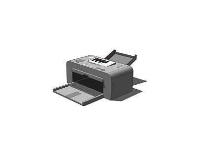 Office Appliance Multifunction Printer With Digital Display And Open Paper Tray For Workplace Use 3d model
