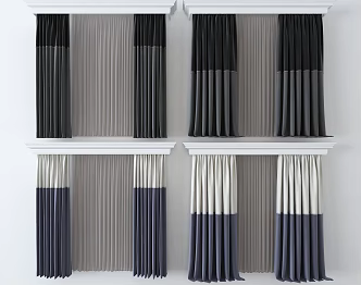 Modern Curtains 3d model