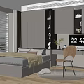 Tatami Bedroom Interior Design With Tatami Bed Desk Chair And Window Blinds