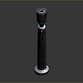 Portable Tactical Metal Tubular Weapon With Shiny Surface And Red Accent