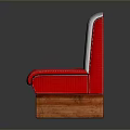 Red and White Striped Sofa With Wooden Base Modern Living Room Furniture Design