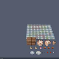 Outdoor Picnic Food Spread With Cake Strawberries Apples Sandwiches Basket And Checkered Tablecloth