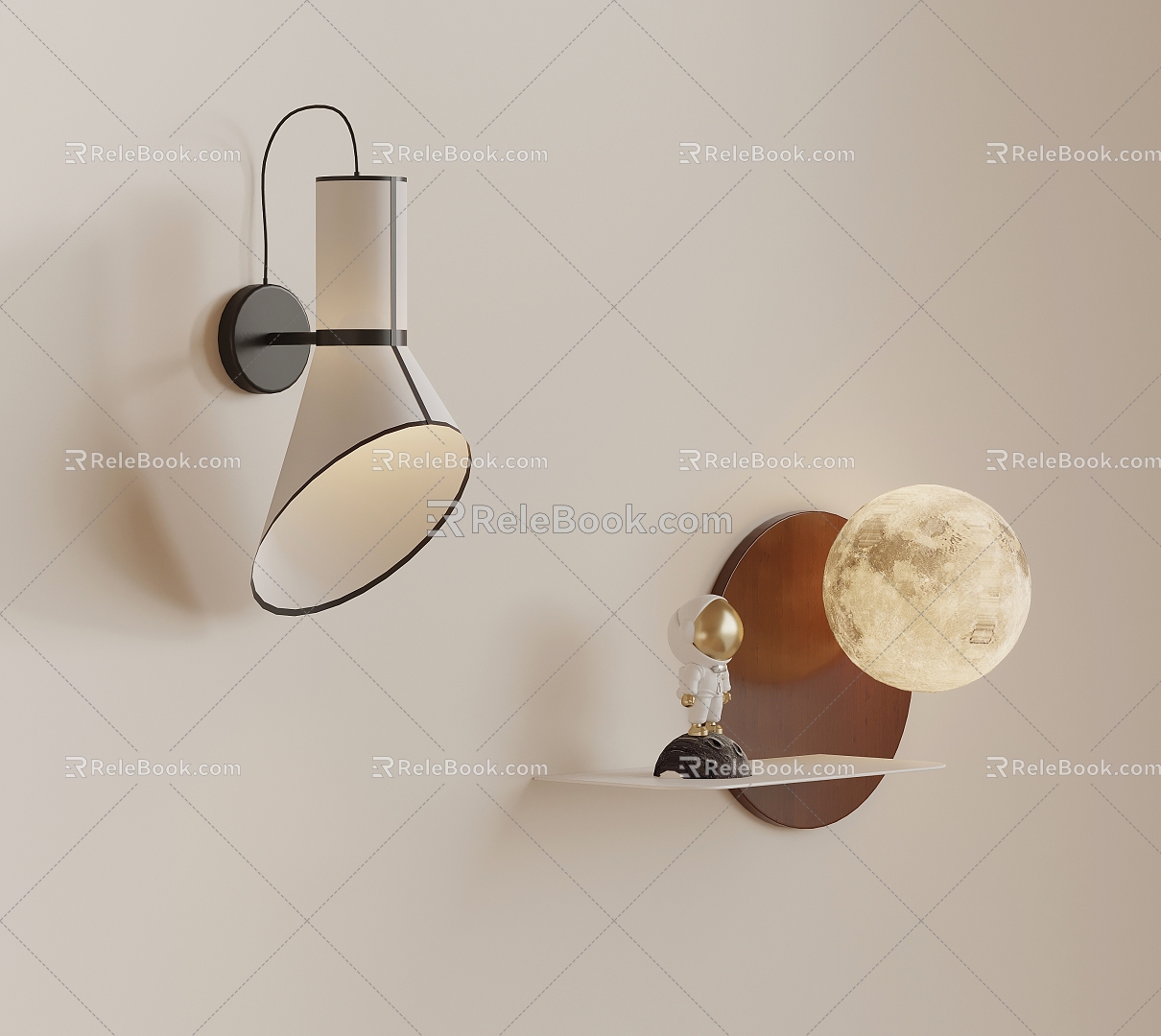 French Cream Wall Lamp model