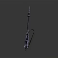 Elaborate Fantasy Musical Instrument 3D Model With Metallic Decorations And Purple Glowing Parts