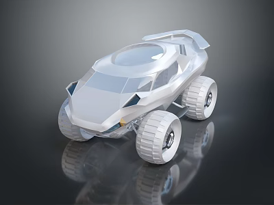 Futuristic Utility Vehicle Design With Large Tires And Sleek Body 3d model