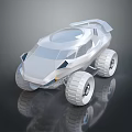 Futuristic Utility Vehicle Design With Large Tires And Sleek Body
