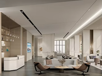 Modern Sales Office Sales Department 3d model