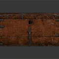 Vintage Wooden Trunk With Brown Surface Metal Fittings And Classic Style Design