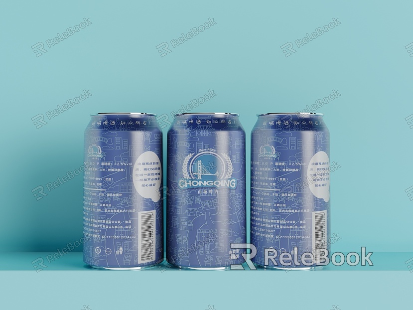 Beverage wine fruit juice milk cans model