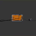 Tactical Orange Weapon Device With Control Panel Long Rope And Probe 3d model