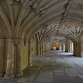 Historic Religious Building Interior With Gothic Vaulted Ceilings And Columns