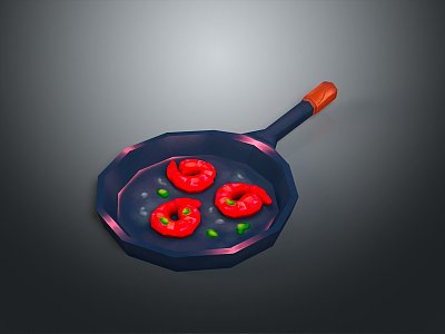 Pot Flat Pan Flat Frying Pan Milk Pan Cooking Pan Cooking Pot Cookware Kitchen Items Kitchen Supplies 3d model