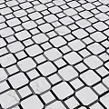 Black And White Hexagonal Marble Floor Tiles In Geometric Indoor Pattern 3d model
