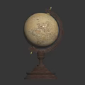 Vintage Globe Decorative Furniture With Classic Design And Sturdy Base For Home Decor