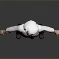 Game Movie Chef Character 3D Model Standing In White Uniform With Chef Hat