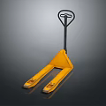 Manual Pallet Jack Industrial Equipment with Yellow Forks and Black Handle