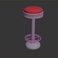 Modern Bar Stool Bar High Stool Stool Cartoon Small Bench Small Bench 3d model