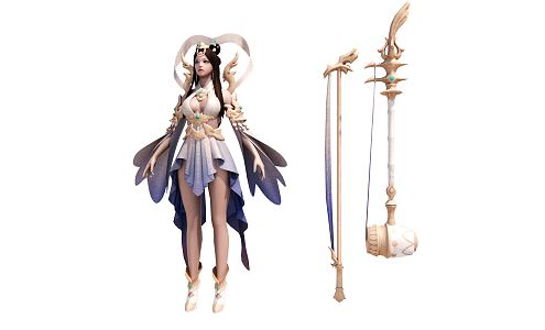 Modern game character Three Kingdoms 3d model