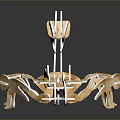 Wooden Reptile Scorpion 3D Model With Reflection On Dark Background