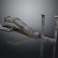 Industrial Steel Structure Equipment With Rustic Metal Brackets And Pipes