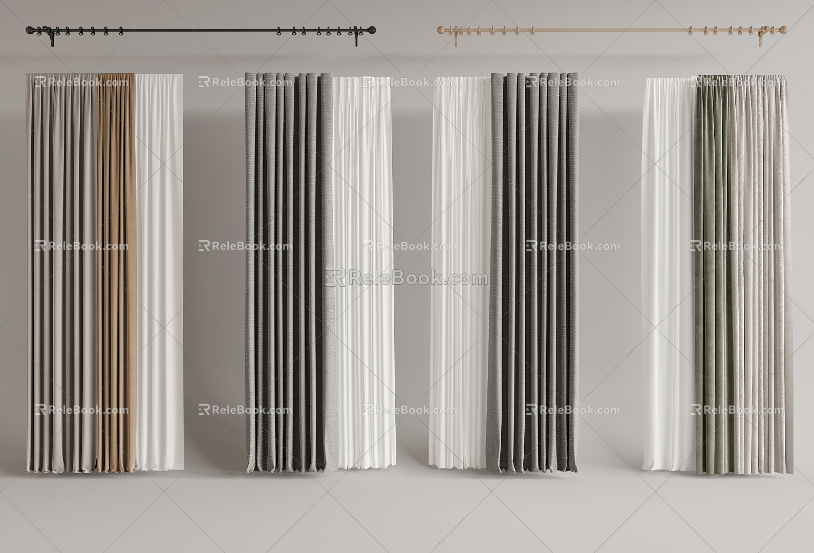 Curtains 3d model