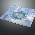 Modern manhole cover sewer cover road facilities 3d model