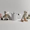 Stuffed Teddy Bear Mickey Mouse Baymax Dog Plush Toys with Striped Pillow Shoes Yarn Ball