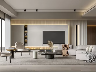 modern living room 3d model