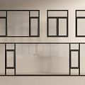 Modern windows casement windows floor-to-ceiling windows bay windows doors and windows 3d model