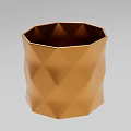 Golden Octagonal Decorative Ornament Set With Diamond Pattern For Home Decor