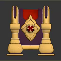 Elegant Golden Red Decorative Household Item With Gemstone Accent And Sturdy Base