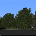 Modern Industrial Factory Building with Large Glass Windows Light Exterior and Landscaped Trees