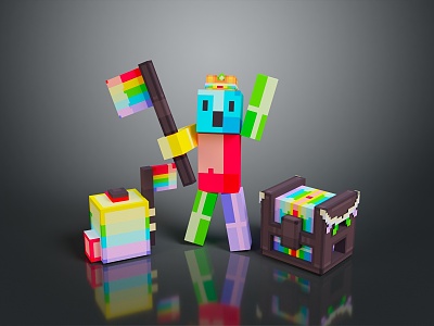 Toy Pixel Figure Toy Next Generation Item 3 Print model