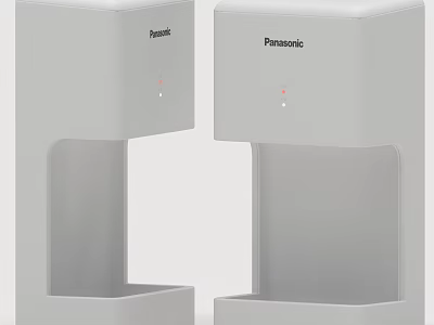 Panasonic Twin White Hand Dryer Modern Design For Daily Use Electrical Appliance 3d model