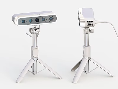 Professional Medical Diagnostic Devices With Tripod Stand And Multiple Camera Sensors 3d model