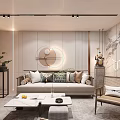 Modern Restaurant Interior With Green Sofa Seating Marble Round Tables Plants And Pendant Lights
