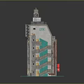 Multi Storey Terminal Building With Gray Exterior Green Glass Windows And Rooftop Structure
