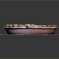 Delicious Fruit Pie With Berry Filling Topped With Pear And Banana Slices On Wooden Board