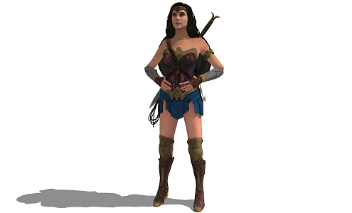 Modern Game Character Justice League Wonder Woman 3d model