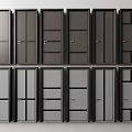 Modern Flush Doors With Various Panel Designs For Home Interior Decoration 3d model