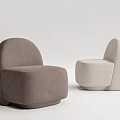 Modern Fabric Single Seater Sofas With Unique Sculptural Design In Neutral Colors