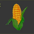 Vibrant Fresh Corn With Bright Yellow Kernels And Green Leafy Husks