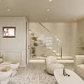 Modern Beauty Hair Salon Interior With Elegant Sofa Gold Accents And Round Window