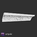 White Decorative Architectural Component With Intricate Carved Patterns And Ornate Design