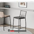 Modern Bar Chair Bar Stool High Stool 3d model