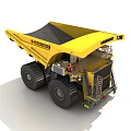 Liebherr T296 Mining Dump Truck With Large Tires Yellow Dump Body And Cab