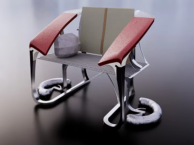 Modern Leisure Chair Simple Human Engineering Chair 3d model